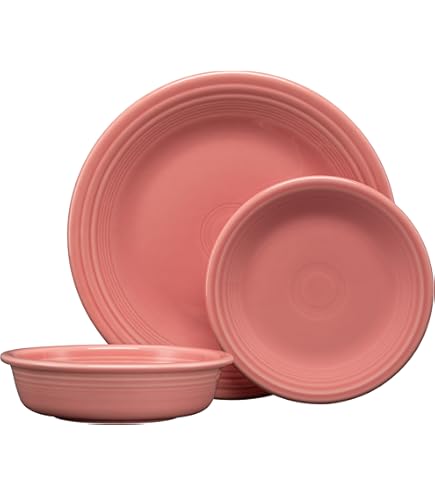 USA  食器セット Amazon.com: Fiesta® Bistro Coupe 3-Piece Dinnerware Set – Durable